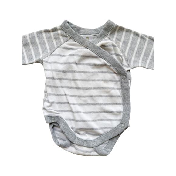 Hanna Andersson Gray Stripe Wiggle Set Size 0-3m - Picture 3 of 9